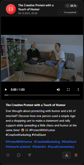 Generated video clip